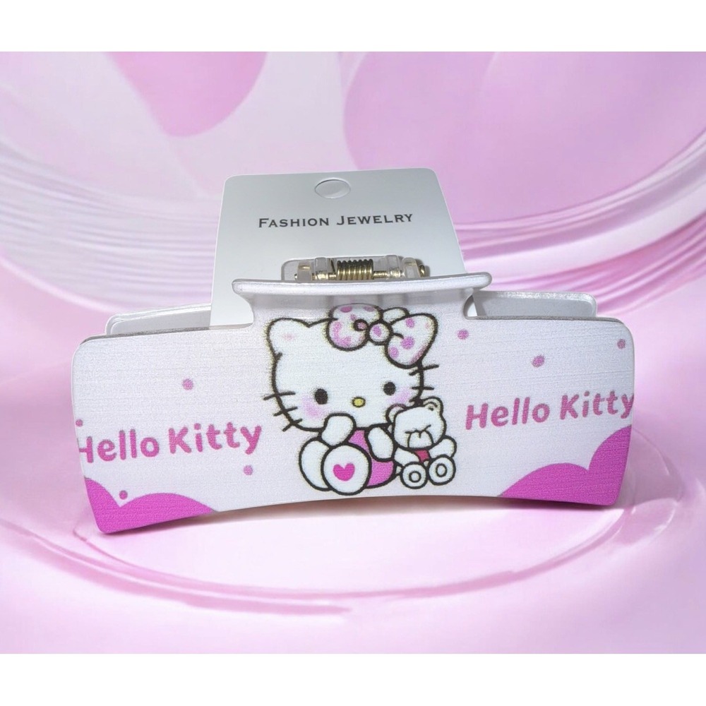 Hello Kitty Sanrio Hair Accessory jaw claw clip PINK Kawaii. NEW